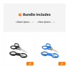 Folding Small Scissors; For Fishing Line; Fishing Figure 8 Shaped Scissors - Black (plastic Handle)+Blue (plastic Handle)