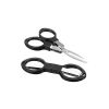 Folding Small Scissors; For Fishing Line; Fishing Figure 8 Shaped Scissors - Black (plastic Handle)+Blue (plastic Handle)