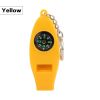 4 In 1 Emergency Survival Whistle With Compass Thermometer Magnifier For Hiking Camping Hunting Fishing - Olive