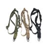 Tactical Single Point Harness Rope; Sling Nylon Adjustable Shoulder Strap; Suitable For Outdoor Rock Climbing; Hunting Sports - Khaki