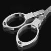 Folding Small Scissors; For Fishing Line; Fishing Figure 8 Shaped Scissors - Gold (alloy Handle)+Silver (alloy Handle)