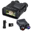 1080p FHD Rechargeable Digital Night Vision Goggles Binoculars For Adults; Travel Infrared Goggles For Hunting; Camping; Surveillance - Black