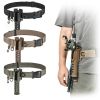 1pc Fishing Waist Belt With Adjustable Wading Belt Buckle; Rod Holder For Men Fishmen Outdoor - Army Green