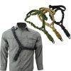 Tactical Single Point Harness Rope; Sling Nylon Adjustable Shoulder Strap; Suitable For Outdoor Rock Climbing; Hunting Sports - Green