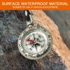 Mini Waterproof Shockproof Compass With Keychain; Emergency Survival Equipment For Outdoor Hiking Camping Adventure - 1