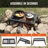 Folding Campfire Grilling Rack for Outdoor Open Flame Cooking - As pic show - 18"