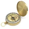 Outdoor Multifunctional Pure Copper Flip Cover Luminous Compass; Pocket Watch Type North Compass - Copper