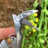 Mini Multi-functional Folding Pliers; Outdoor Stainless Steel Tool - Steel