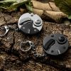 Pocket Folding Mini Knife Coin Shape Package Gadget Multi Tool EDC Multitool Knife Opener Open Utility Camping Outdoor Parcel Gear - Black