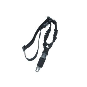 Tactical Single Point Harness Rope; Sling Nylon Adjustable Shoulder Strap; Suitable For Outdoor Rock Climbing; Hunting Sports - Black