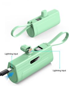 PowerKey ‚Äì Keychain 2 in 1 Power Bank With Dual Charging Cord - Green