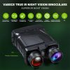 1080p FHD Rechargeable Digital Night Vision Goggles Binoculars For Adults; Travel Infrared Goggles For Hunting; Camping; Surveillance - Black