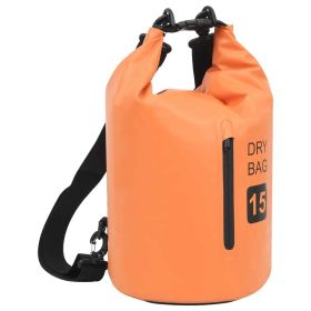 Dry Bag with Zipper Orange 4 gal PVC - Orange