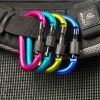 Aluminum D-Ring Locking Carabiner Light but Strong NOT for Climbing(Pack of 10) - color